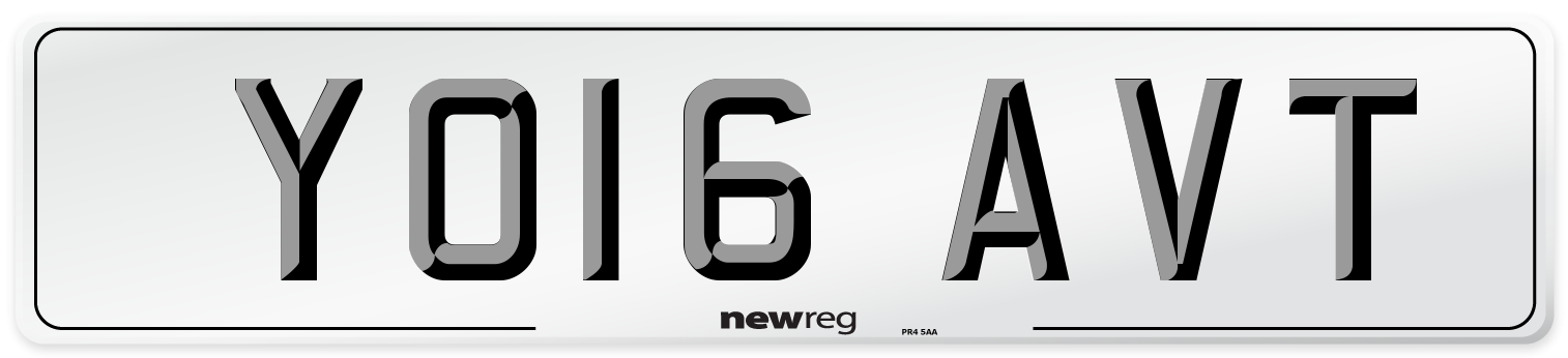 YO16 AVT Number Plate from New Reg